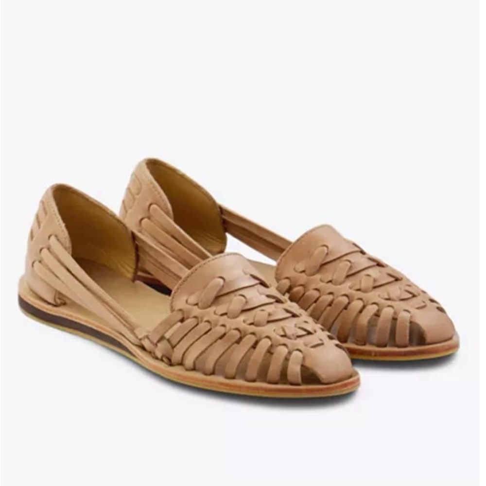 Nisolo Woven Leather Loafers in Almond